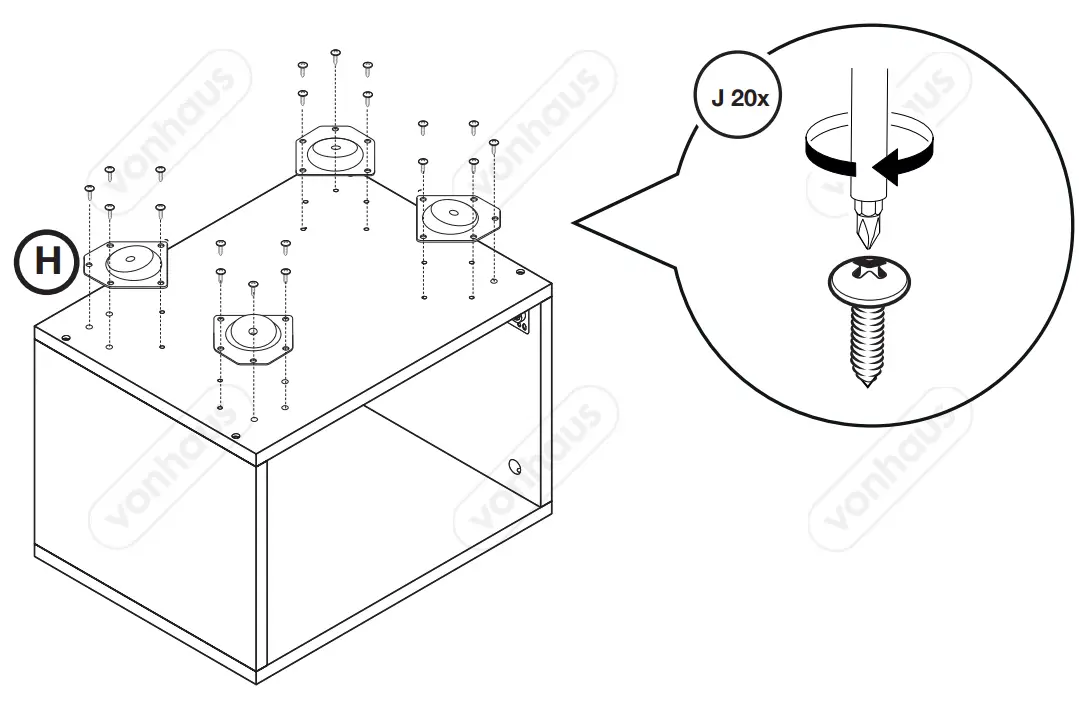 VonHaus 3000214 Herringbone Bedside Table fig 6