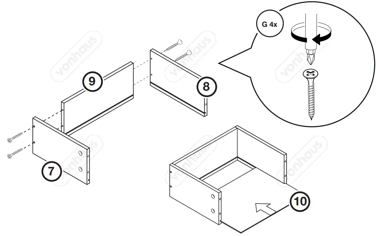 VonHaus 3000214 Herringbone Bedside Table fig 8