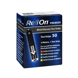 FIG 4 ReliOn Premier Blood Glucose Test Strips