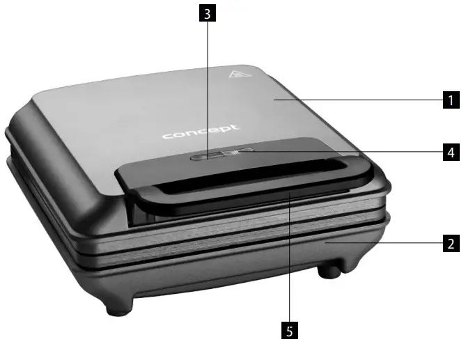 concept VF3050 Waffle maker - PRODUCT DESCRIPTION