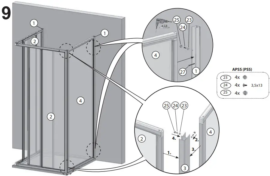 RAVAK SRV2 S ASRV3 APSS Shower Enclosure - Figure 10