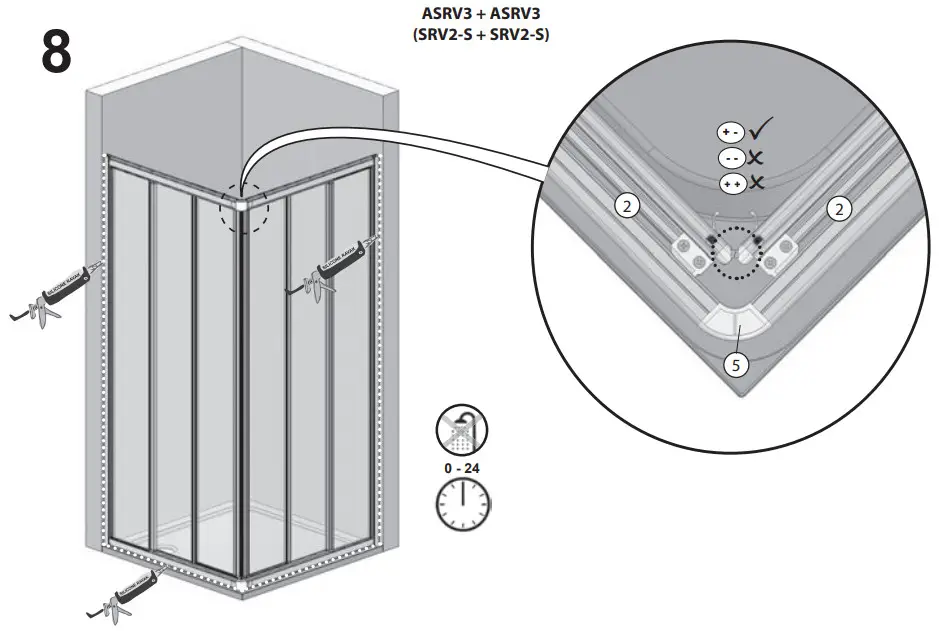 RAVAK SRV2 S ASRV3 APSS Shower Enclosure - Figure 9