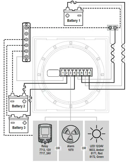 BLUE SEA SYSTEMS DC M2 OLED Meter - Detailed Wiring 3