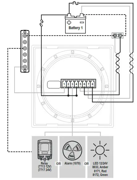 BLUE SEA SYSTEMS DC M2 OLED Meter - Detailed Wiring 4
