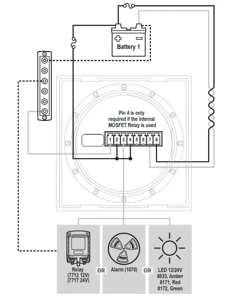 BLUE SEA SYSTEMS DC M2 OLED Meter - Detailed Wiring 5