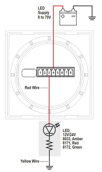 BLUE SEA SYSTEMS DC M2 OLED Meter - Detailed Wiring 7