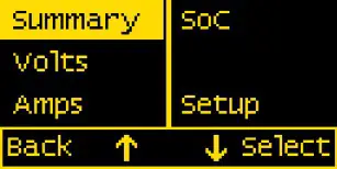 BLUE SEA SYSTEMS DC M2 OLED Meter - Menu 1
