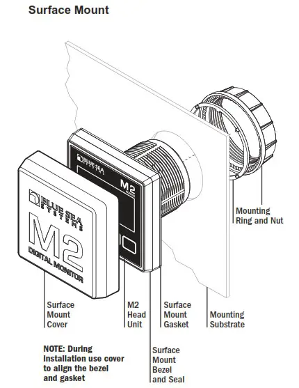 BLUE SEA SYSTEMS DC M2 OLED Meter - Mounting Considerations 2