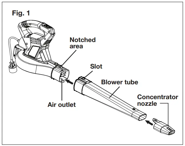 Attaching the Blower Tube