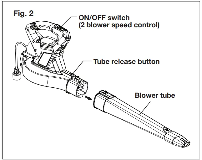 Attaching the Blower Tube