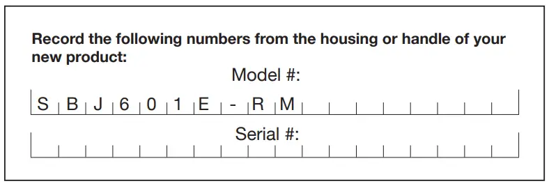 Model + Serial Numbers
