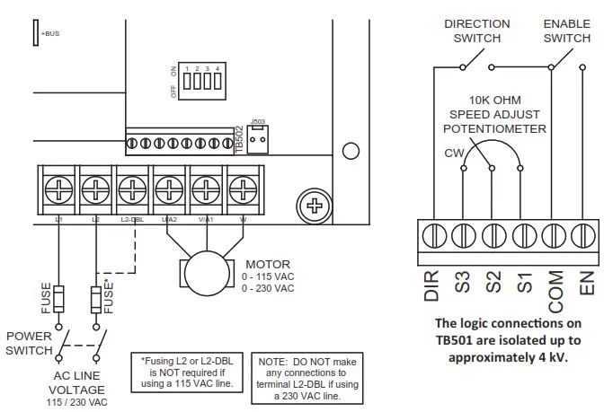 Minarik MDVF03 Open Chassis Microprocessor Based Variable Frequency Drive - POWER