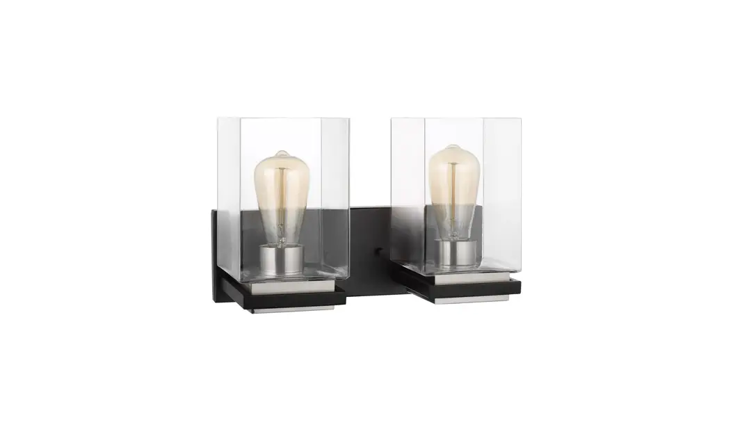 Satco 60-7652 14 Inch Matte Black Bathroom Vanity Lights Wall Light Instructions