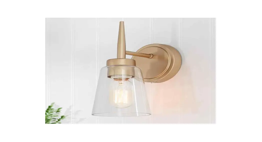 Uolfin 4806459 1-light Gold Bathroom Vanity Light With Matte Black Cup Metal Shade Installation Guide Uolfin 4806459 1-light Gold Bathroom Vanity Light With Matte Black Cup Metal Shade Installation Guide
