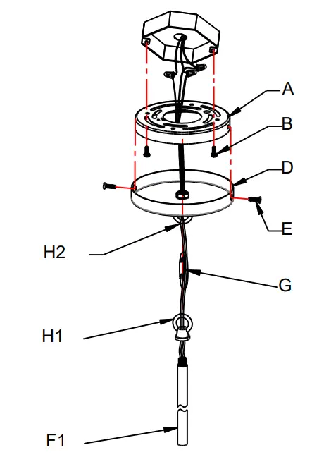 MINKA LAVERY 2449-66A Cascade 4-Light Coal Oval Pendant Light with White Linen Shades - fig 2