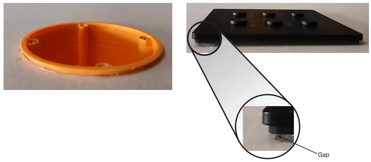 LUTRON Alisse Keypads Round Back Box - wall and the adapter