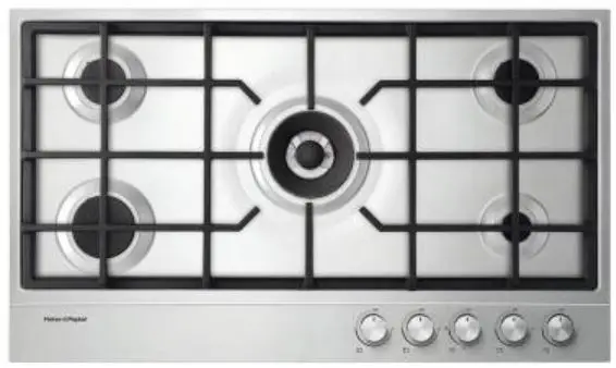 FISHER PAYKEL CG365DNGRX2_N Gas on Steel Cooktop 36 Inch Flush Fit