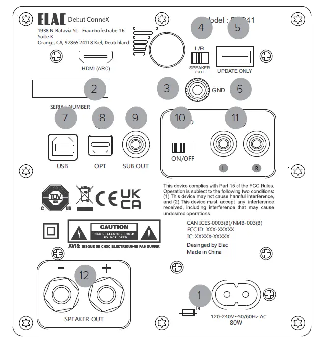 ELAC DCB41 Debut ConneX Powered Loudspeakers 3