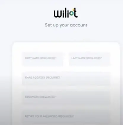 Apps Wiliot App User Guide - create Account