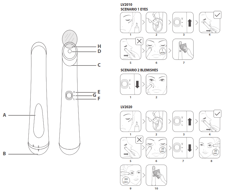 Rowenta LV2020F0 Anti-Ageing Eye Massager - 1