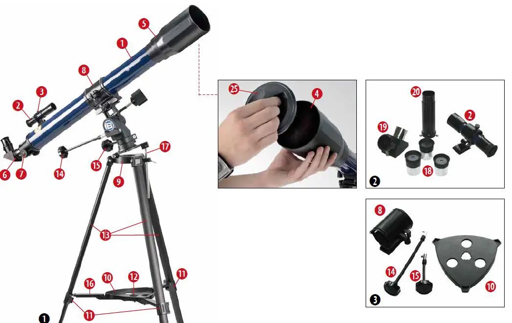 BRESSER-8845001-Refractor-Telescope-FIG 1