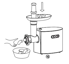 CHEFFANO AZ-MG091 Max Stainless Steel Meat Grinder - 7