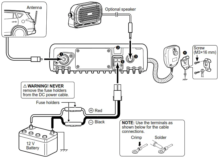 iCOM IC-F5130D VHF Digital Transceiver - Connection