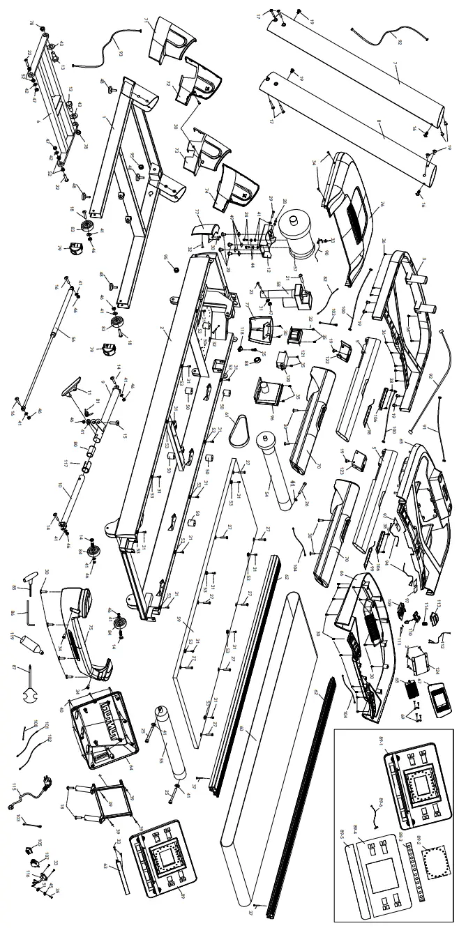 TUNTURI 19TRN85000 T85 Treadmill - FIG 17