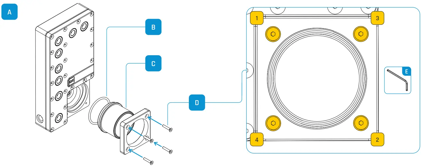 alphacool Core Distro Plate 360 Left VPP D5 - Pump installation