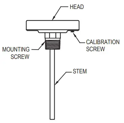 REOTEMP BBTINST-0414 Back and Bottom Connect Thermometer img1