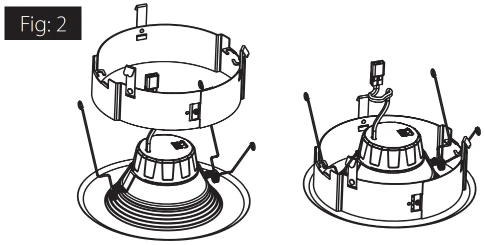 RAB RFLED RETROBAND Retrofit Accessory Metal Round 6 Inch Band with Friction Clips - proper installation