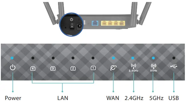 ASUS RT AC1200GE WiFi Routers - Plug in the power