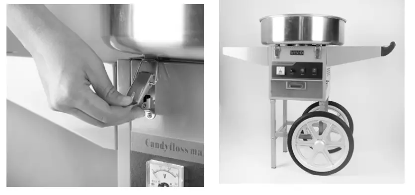 VIVO Blue Electric Commercial Cotton Candy Machine - ASSEMBLY12