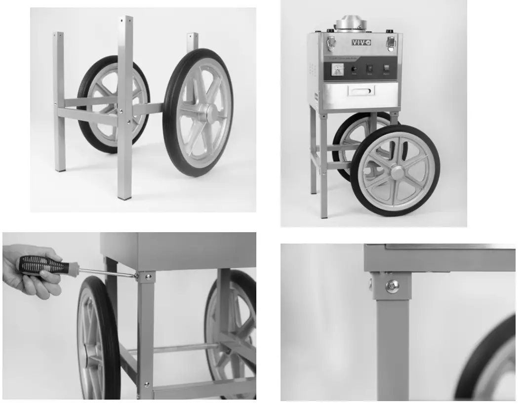 VIVO Blue Electric Commercial Cotton Candy Machine - ASSEMBLY8