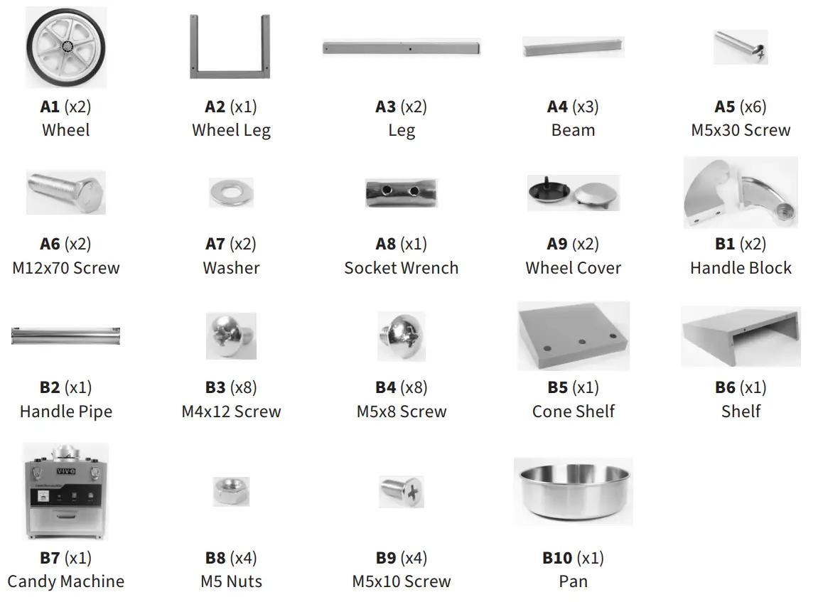 VIVO Blue Electric Commercial Cotton Candy Machine - PACKAGE