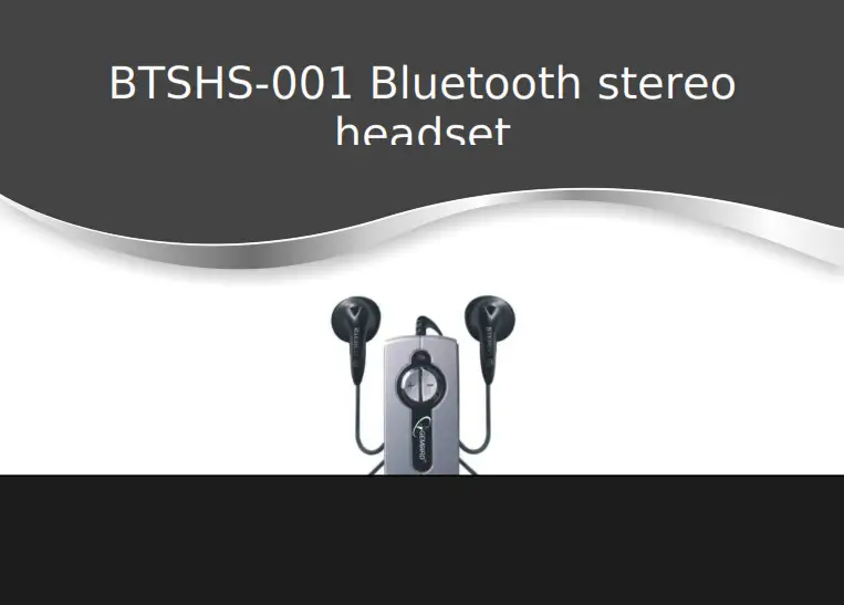 GEMBIRD BTSHS-001 Bluetooth 2