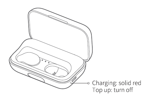LED will glow solid red