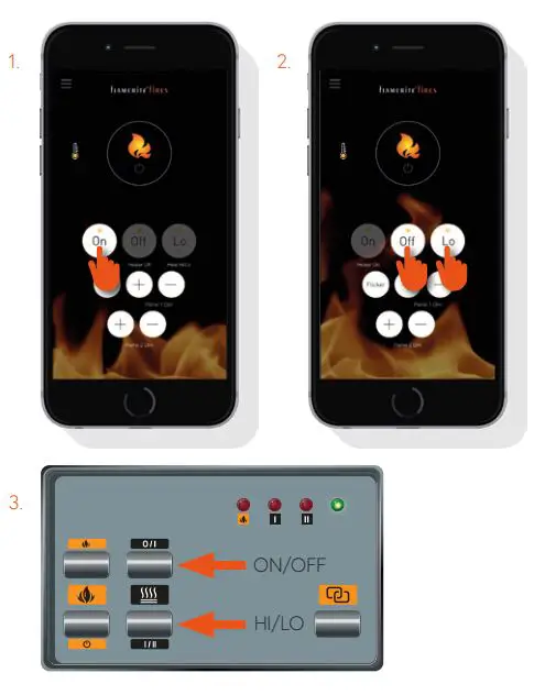 FLAMERITE Smart eControl Radia 3 Instructions - Controlling the heat