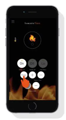 FLAMERITE Smart eControl Radia 3 Instructions - Flicker requires the lighting to be in the medium range of brightness