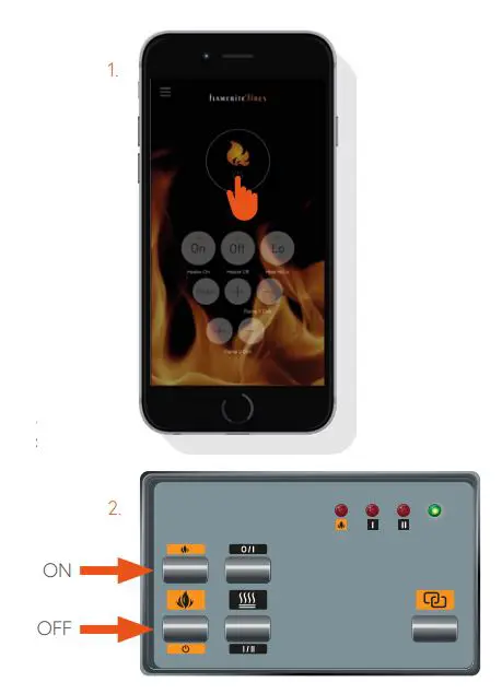 FLAMERITE Smart eControl Radia 3 Instructions - Standby on of