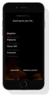 FLAMERITE Smart eControl Radia 3 Instructions - The app will search for your fire