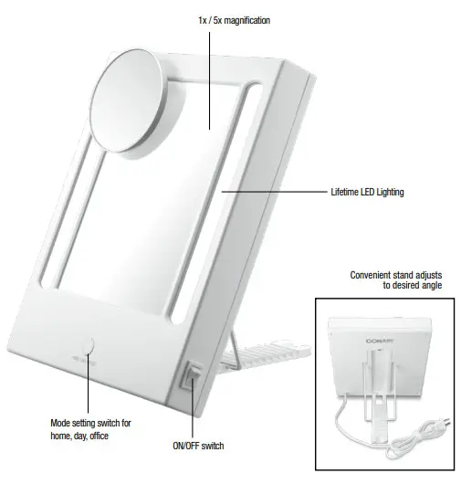 CONAIR BE200 Reflection Mirror LED Lighted-2