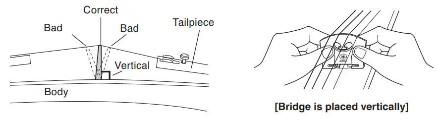 YAMAHA YEV104 Electric Violin - Bridge is placed vertically