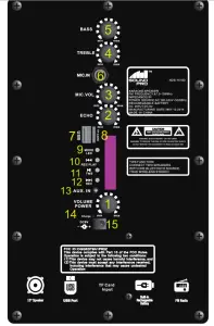 naxa NDS-1518D 15 Inch Dual Portable Speaker-Portable