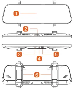 GATOR GRV90MKT 9 Inch Mirror Mounted Wired Rear View and Reversing Camera - figure 4