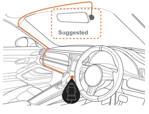 GATOR GRV90MKT 9 Inch Mirror Mounted Wired Rear View and Reversing Camera - figure 5