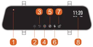 GATOR GRV90MKT 9 Inch Mirror Mounted Wired Rear View and Reversing Camera - figure 6