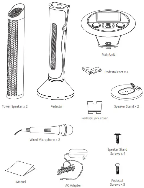 singing Machine iSM1080 WiFi Enabled Pedestal Karaoke System - Included