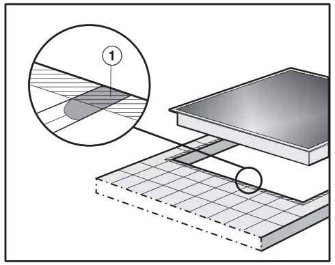 Miele KM 6386 Induction Cooktop- Tiled countertop