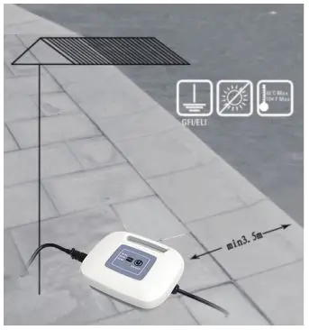 Paxcess Orobotic Pool Floor Cleaner - Power supply unit position